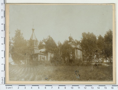 Old and new Orthodox Church in Põlva 1900  duplicate photo