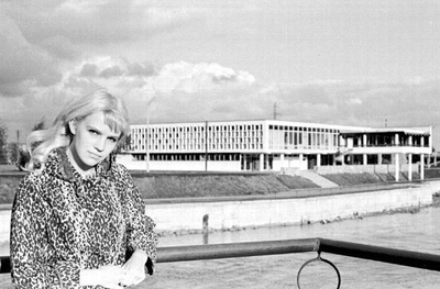 Ester Kubpart in Tartu in front of Kaunas restaurant.  similar photo