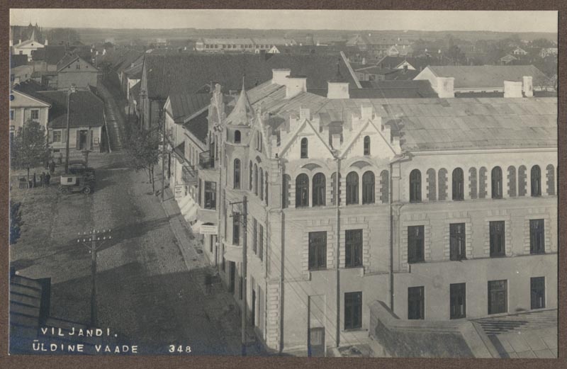 Photo, Viljandi, Grand Hotel, Kauba tn, water tower, 1925