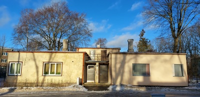 Elamu Maasika-Vaarika asumis, eestvaade. Arhitekt Erich Jacoby rephoto