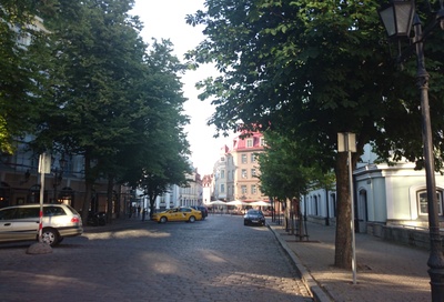 Suur-Karja tänav, vaade Pärnu mnt-le. rephoto