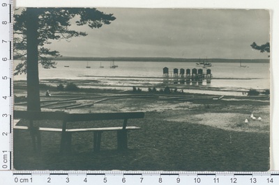 Võsu, beach with swimming houses 1913  duplicate photo