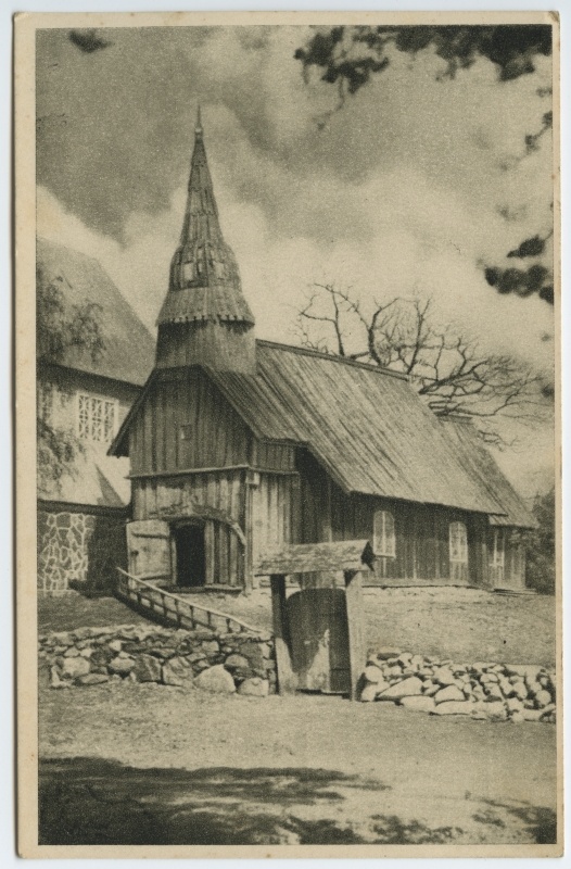 Ruhnu old wooden church.
