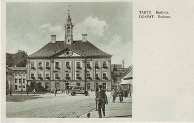 Postcard, Tartu Raekoda  duplicate photo