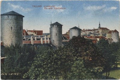 Tallinn : City Wall = Die alte Stadtmauer  duplicate photo