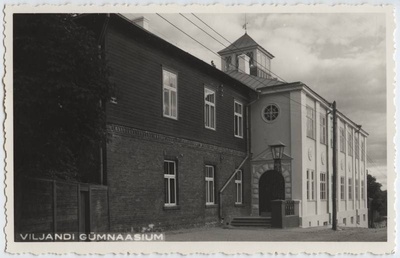 Postcard, Viljandi, VEHS house  duplicate photo