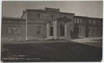 Postcard, Viljandi, VEHS house  duplicate photo