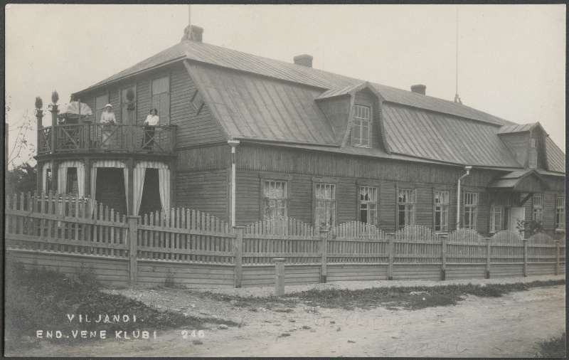 Postcard, Viljandi, former Russian club house Turu tn 6