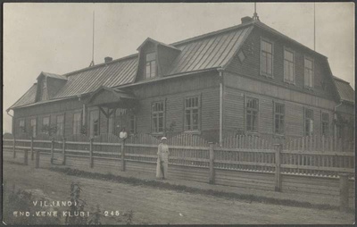 Postcard, Viljandi, former Russian club house Turu tn 6  duplicate photo