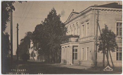 Postcard, Viljandi, Tallinna tn 16 (Posti 1) house called Loviese house  duplicate photo