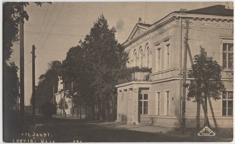 Postcard, Viljandi, Tallinna tn 16 (Posti 1) house called Loviese house