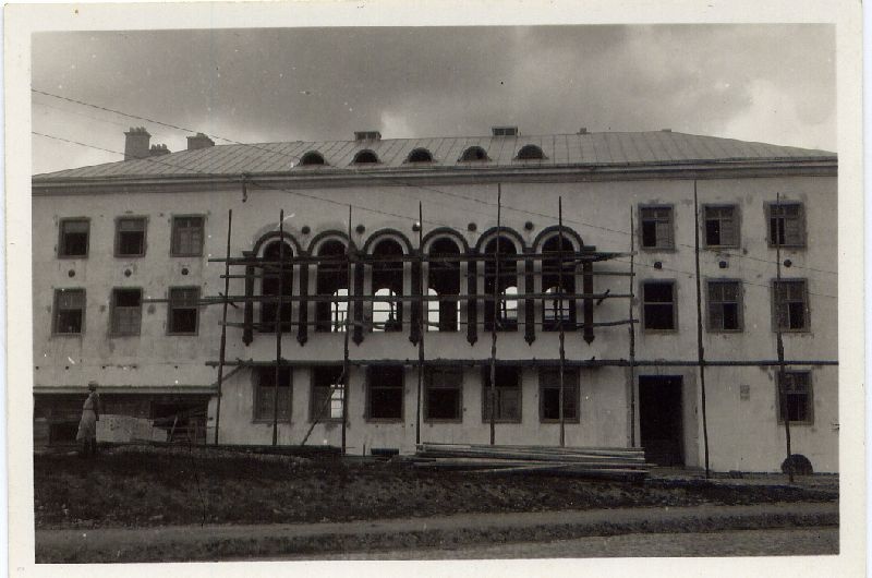 Construction of the building of the Estonian Bank's Petser Department, cornerstone, interior reviews