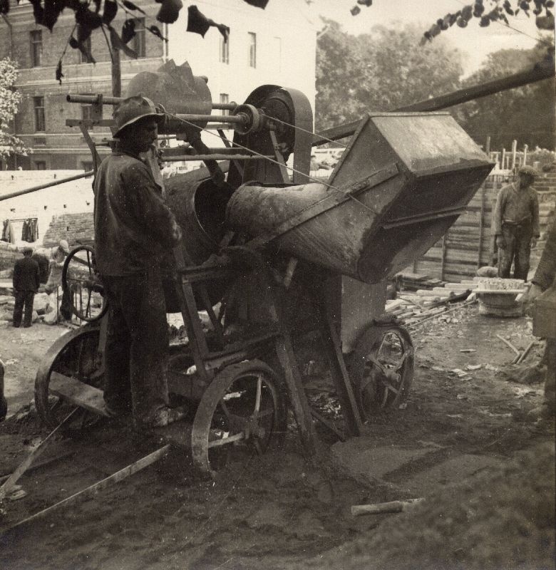 Building foundation of the building of the Tallinn Department of Eesti Pank, construction