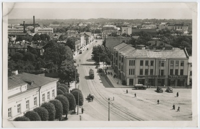 Viru square (Russian market) - view towards Narva mnt.  duplicate photo