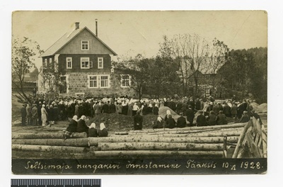 Postcard, Today, the cornerstone of the fire-fighting community  duplicate photo