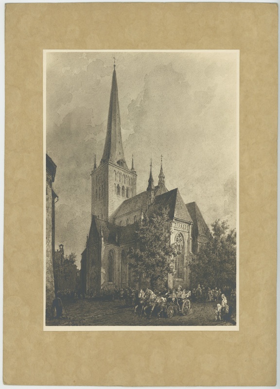 V. Sadovnikov, Oleviste kirik (keisri külaskäik), maal 1835. aastast.