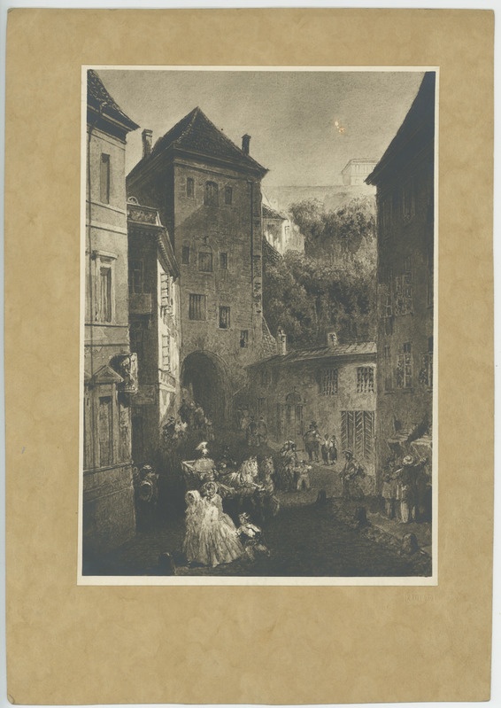 V. Sadovnikov, vaade Pikalt tänavalt Pika jala väravale, 1835. aasta maal.