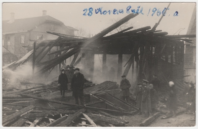 The ruins of the Tartu building after the fire in 1935.