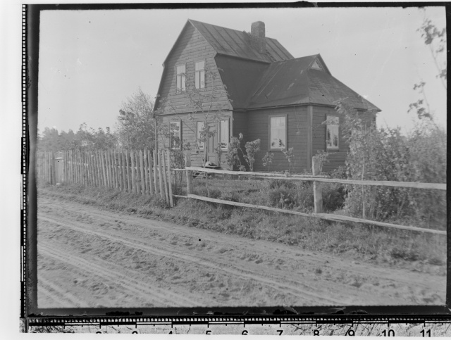 View of the building and garden