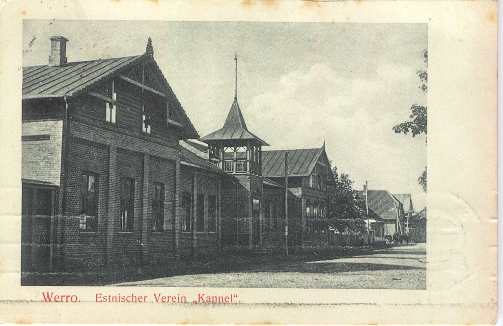 Printing Card. Võru. The house of the Estonian company "Kannel".