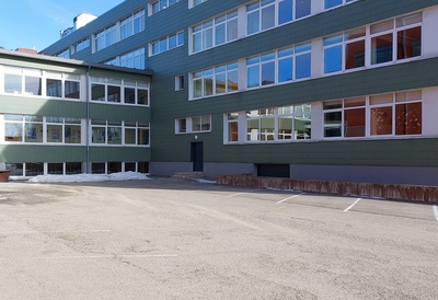 Students in Tallinn 3. High school at the new building. rephoto