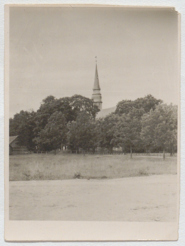Foto. Vaade Palamuse pargile ja kirikule