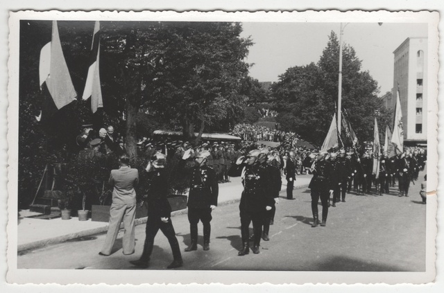 The Grand Paradise of the Estonian Fire Antiguard Corps in Tallinn, head of Tartu VTÜ colonn in 1937.