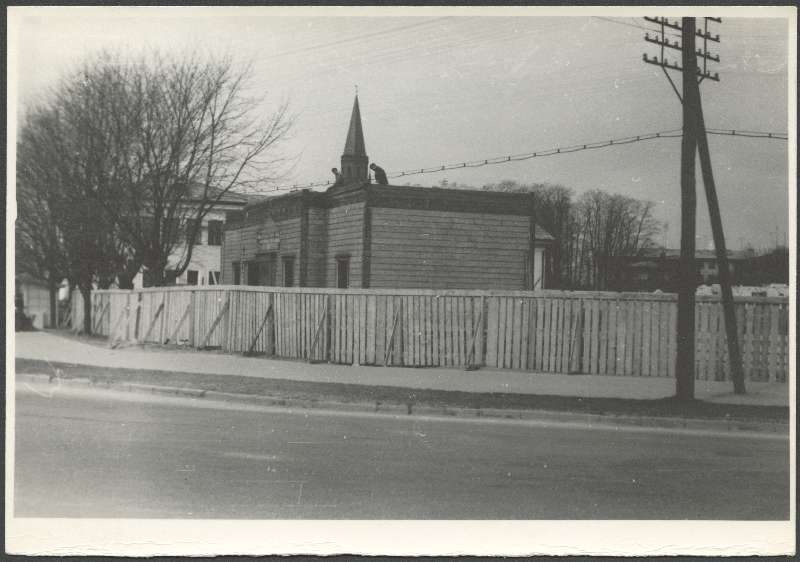 Postcard, Viljandi, Start of Vaksali, Russian Church dismantling