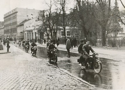 Motorcycles on the street