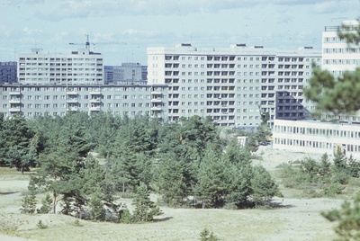 Construction of Mustamäe Hospital nearby with sandstone at the forefront  similar photo