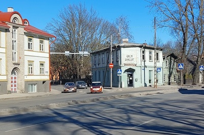 The corner of Paldiski highway and Telliskivi street in Tallinn rephoto