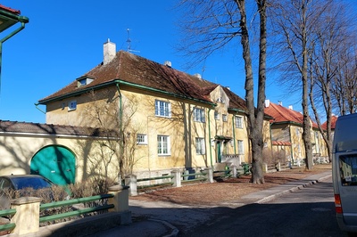 EÜ Oma Kolle asum Pelgulinnas, vaade. Arhitektid Johannes Pikkov, Herbert Johanson, Eugen Habermann rephoto