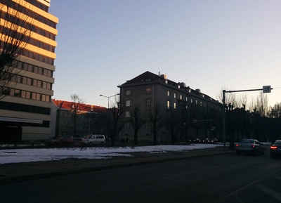 Tallinn, Lenini alley, behind the scientists' house. rephoto