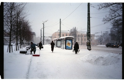 Bus stop in Tallinn Tõnismäel  similar photo