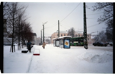Bus stop in Tallinn Tõnismäel  similar photo