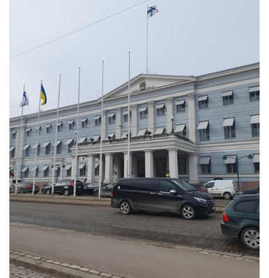 The Helsinki City Hall in September 1947 rephoto