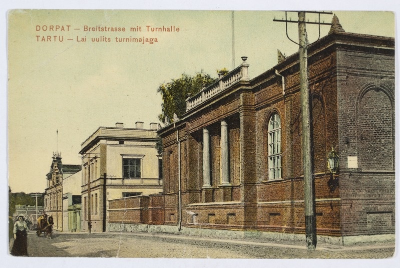 Tartu Lai uulits turnimajaga (Dorpat, Breitstrasse mit Turnhalle)