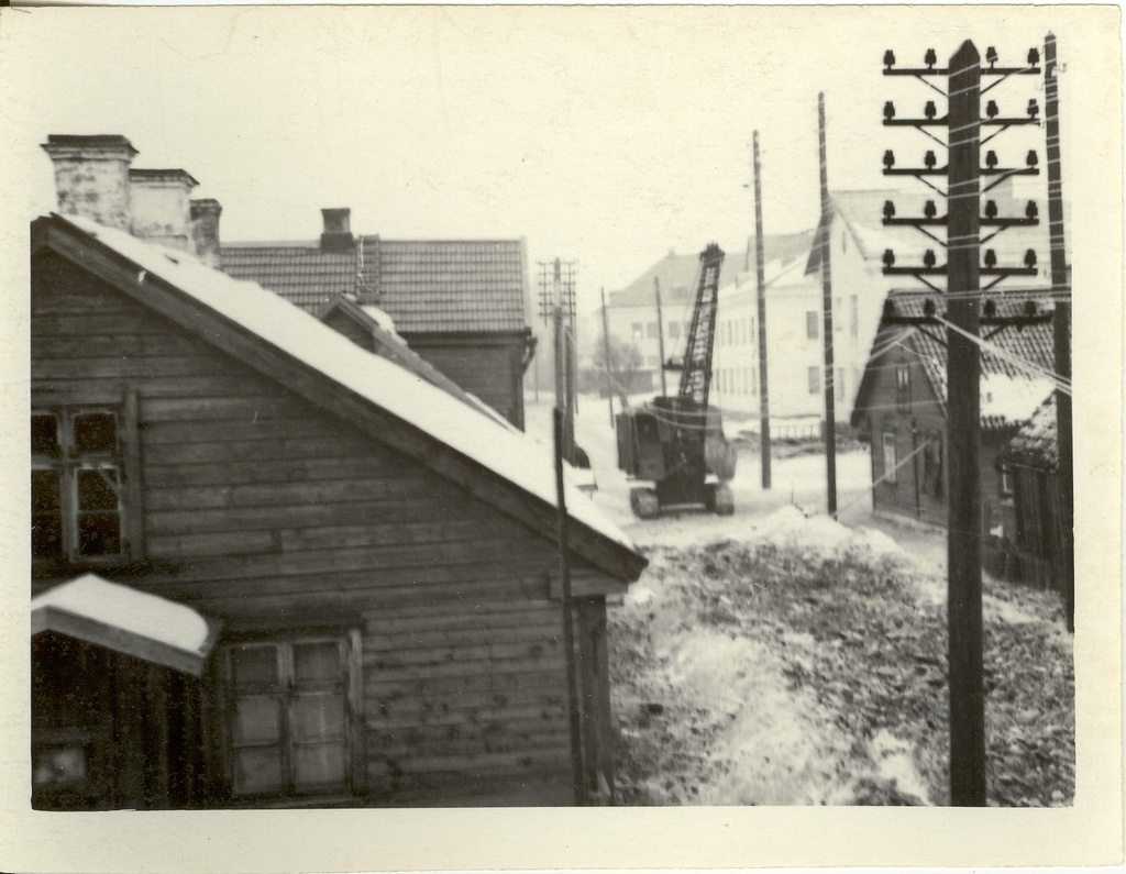 Photo, Kanalization works on the Suur-Hard Street in Paides 1959.