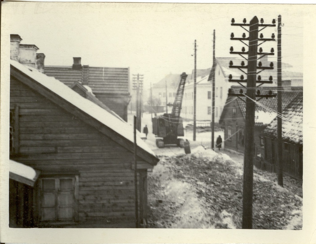 Photo, Kanalization works on the Suur-Hard Street in Paides 1959.