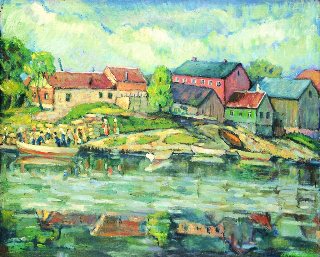 Houses near the river