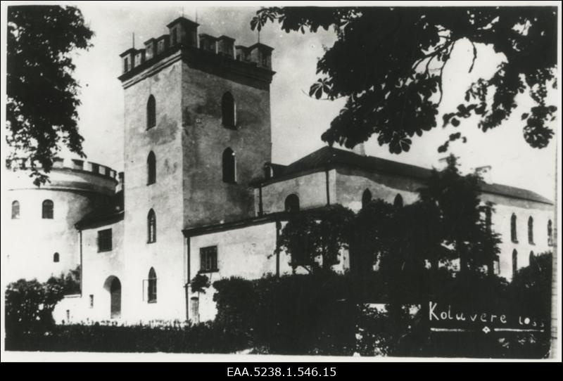 Vaade Koluvere linnusele 1935, repro fotost