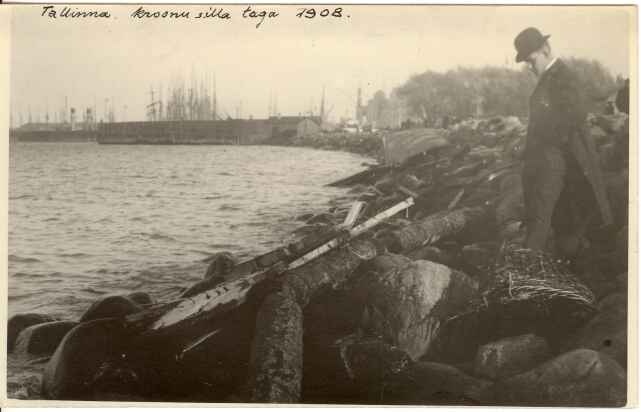 The back beach of the Kroonu Bridge of the port of Tallinn