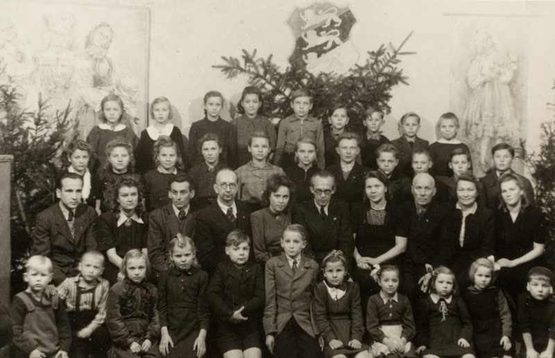 Saksamaa Hanau DP-laagri algkool, jõulud 1945.