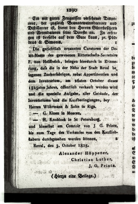 Revalische Wöchentliche Nachrichten nr. 42, 1825. a