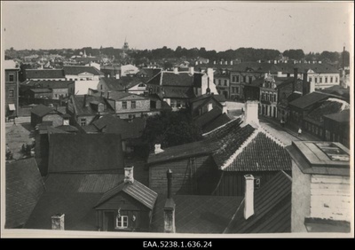 Vaade Tartu linnale Jakori hotelli aknast 1910, koopia fotost  duplicate photo