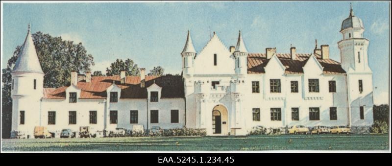 Alatskivi loss, väljalõige postkaardist