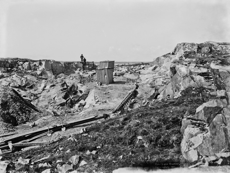 Kadunrakennustöitä nykyisen Lutherinkadun kohdalla