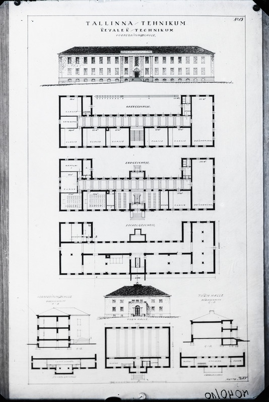 Fotokoopia Tallinna Tehnikumi arhitektuurivõistluse tööst.