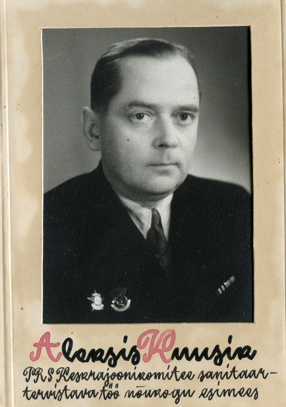 Aleksis Kuusik. Punase Risti Seltsi Keskrajoonikomitee esimees