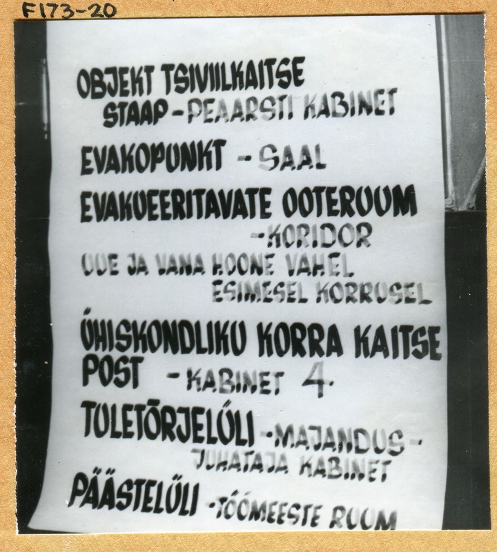 Tartu Linna Onkoloogia Dispanseri tsiviilkaitse õppused